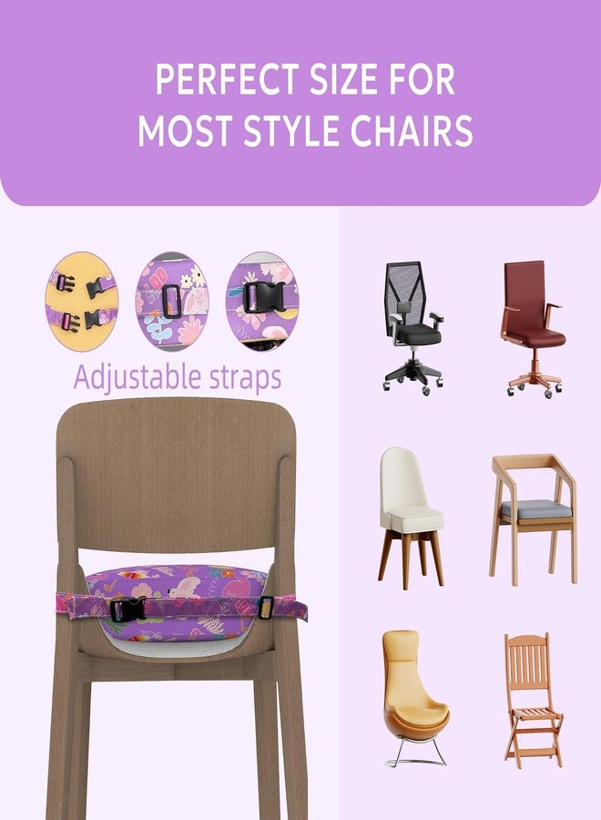 Ballad Toddler Booster Seat for Dining Table,Portable Kids Booster Seat - Adjustable, Non-Slip, Lightweight & Easy to Clean (Purple) - Image 5